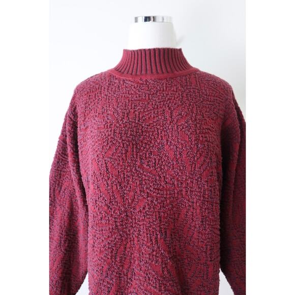 Chris Triola Size S 100% Cotton Red Knit Sweater Pullover One of A Kind - Picture 2 of 11